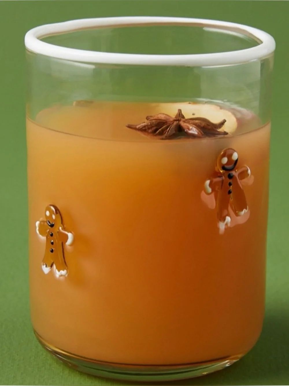Anthropologie Jovie Gingerbread Juice Glass~ NWT